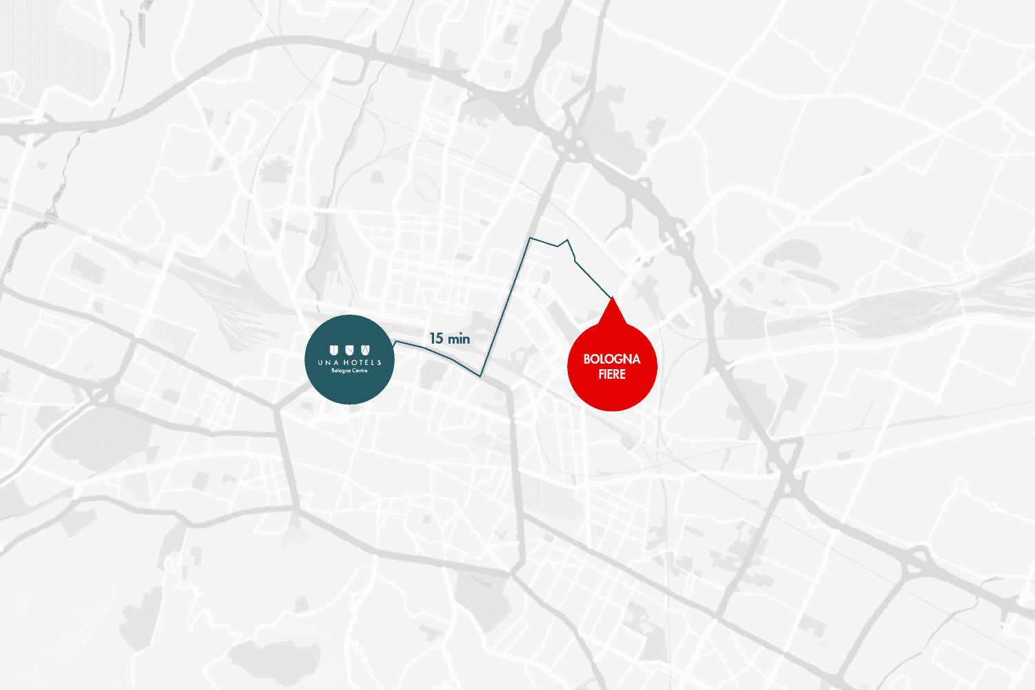 UNA HOTELS Bologna Centro - Posizione strategicaUNA HOTELS Bologna Centro - Posizione strategica