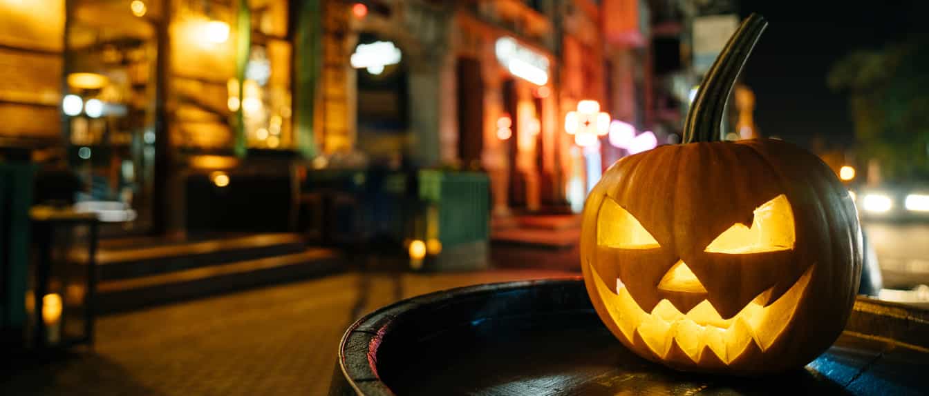 Zucca per halloween in città