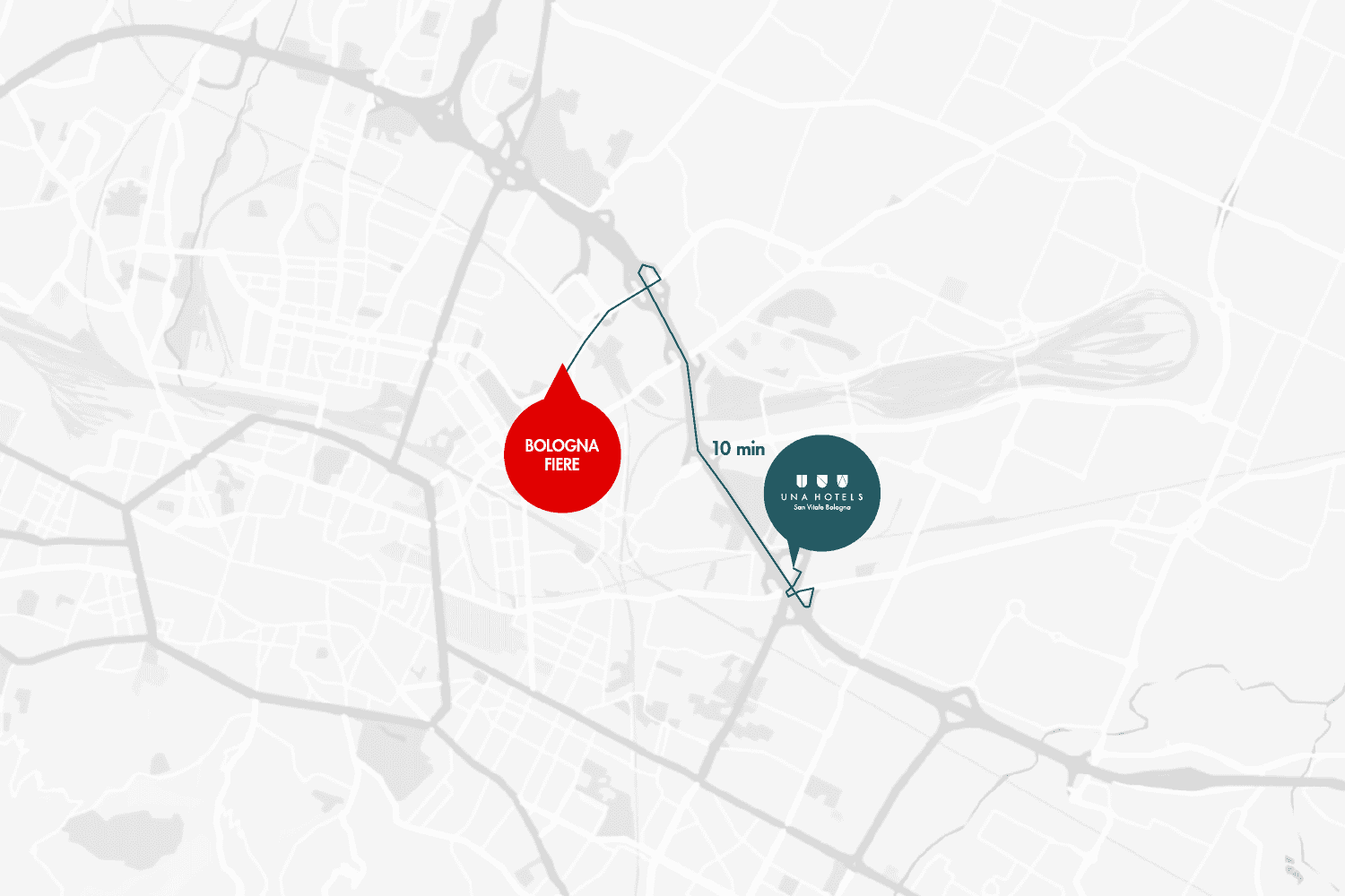 UNA HOTELS San Vitale Bologna - Posizione strategica