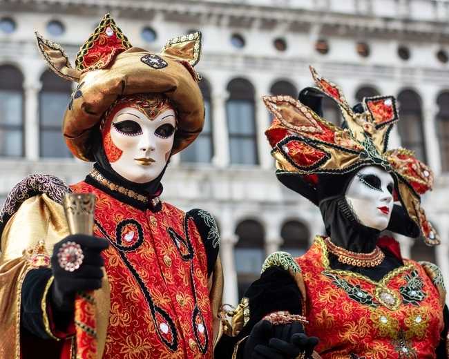 Maschere veneziane del Carnevale