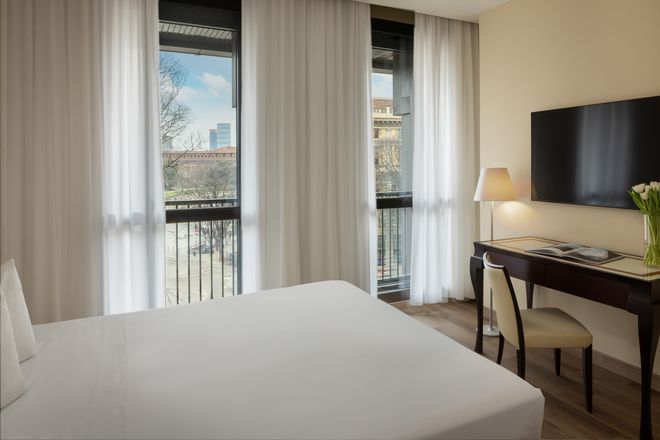 Interni stanza dell' UNA Hotels Cusani Milano