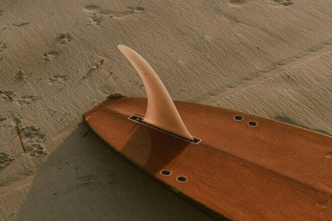 Dettaglio Di Tavola Da Surf Su Spiaggia (1) (1) (1) (1)