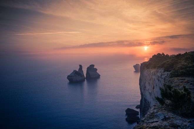 Faraglio Delle Due Sorelle in Salento Al Tramonto (1) (1)