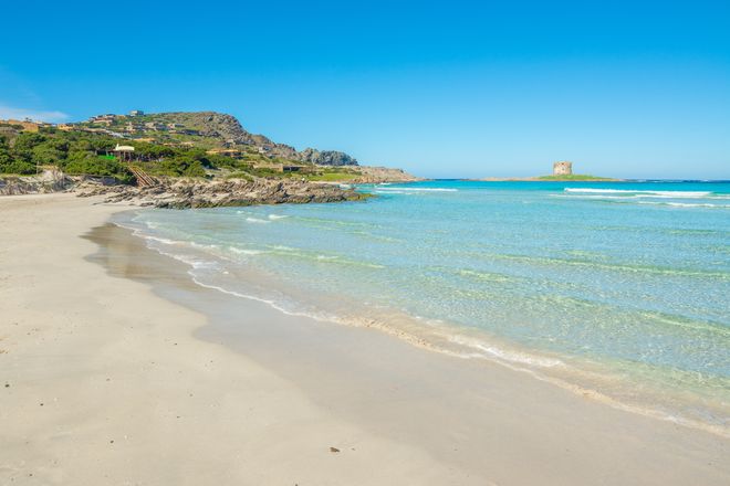 Beaches La Pelosa in Stintino with Crystal Clear Sea