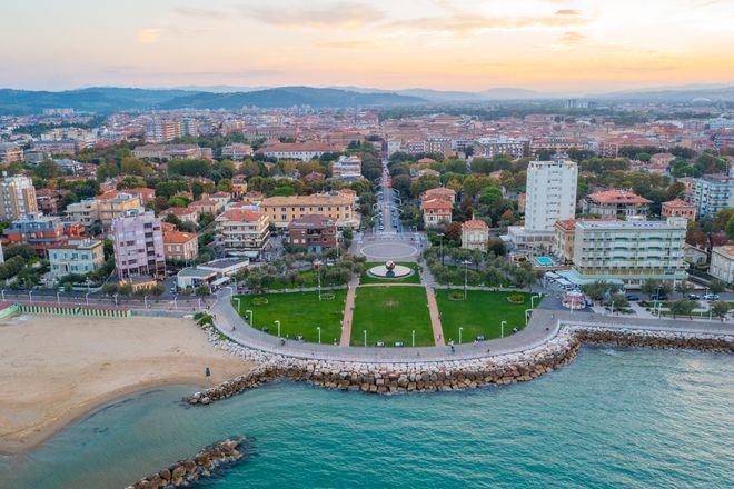 Vista Aerea Della Città Di Pesaro