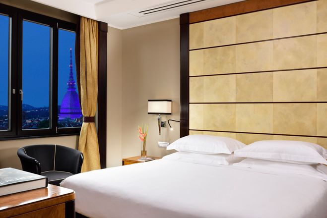 Executive Suite con letto e vista sulla citta al Principi di Piemonte