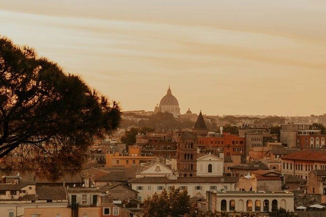 Vista Di Roma Al Tramonto